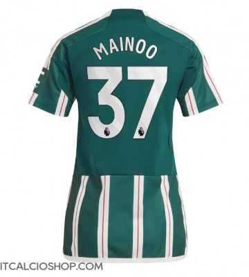 Manchester United Kobbie Mainoo #37 Seconda Maglia Femmina 2023-24 Manica Corta